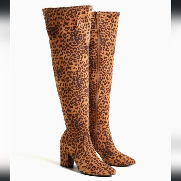 Torrid Leopard Over the Knee Boots - Picture 1 of 9